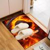 Tappetino personalizzato con nome Tema Mietitore in Fiamme Ideale per Soggiorno, Sale Giochi, Ufficio, Camera da Letto, Tappetino Design Giocoso