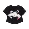 LUSON Okids Girls' Cartoon Short Sleeve T-Shirt