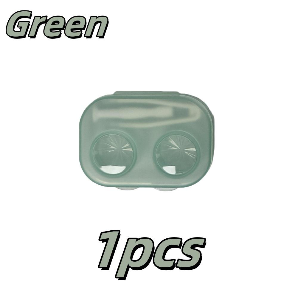 Portable Contact Lens Case Transparent Contact Lense Storage Box Travel Organizer Colorful One-Piece Companion Box Dual-Pair Box