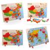Wooden China World Geography Puzzle Board For Kids Educational Learning Toy