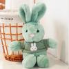 40/50cm Cute Rabbit Plush Toy Super Soft Bunny with Sweater Scarf Exquisite LED Box Baby Kids Stuffed Toys Boys Girls Xmas Gift