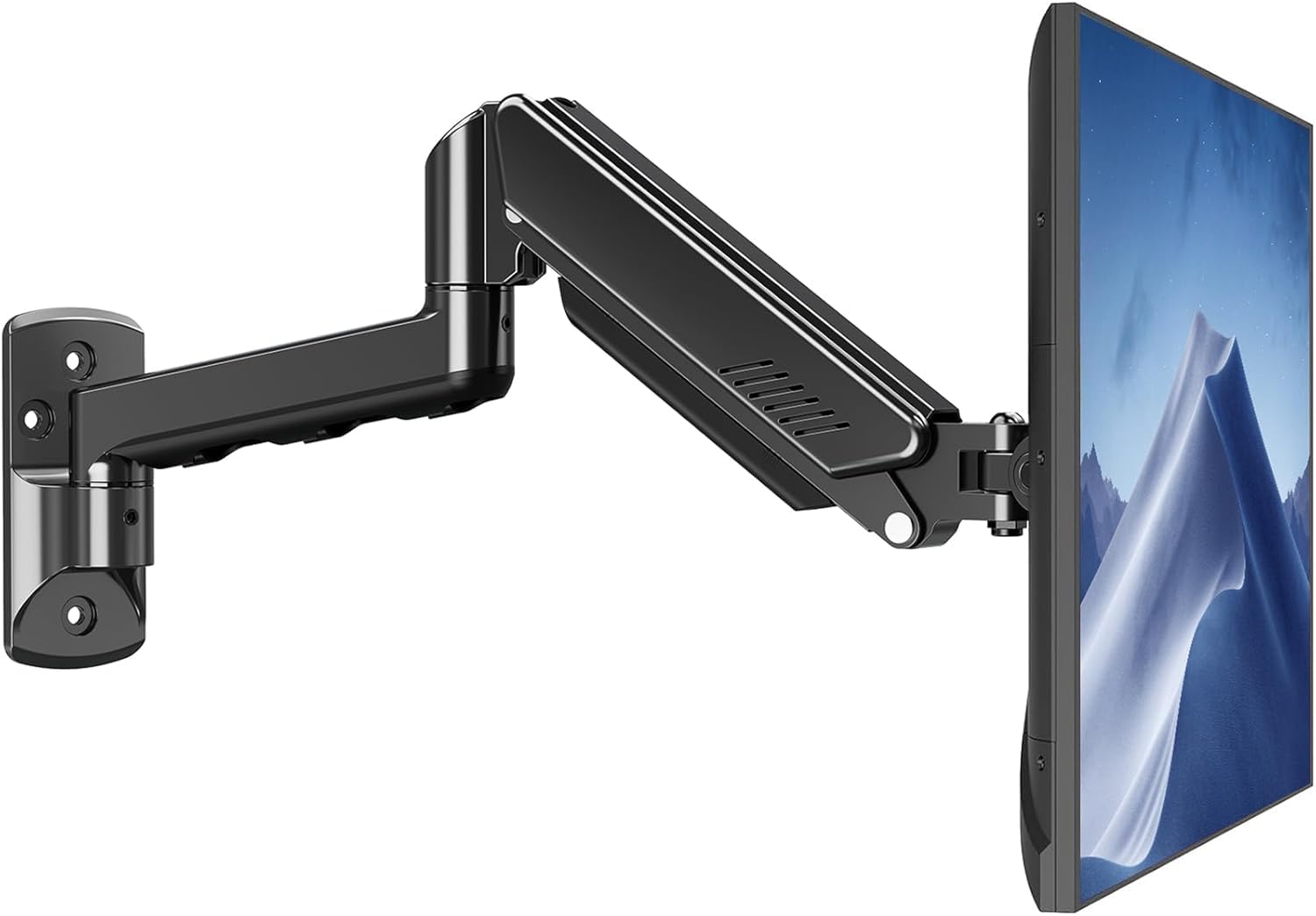 MOUNTUP PC Monitor Arm, Wall Mount LCD Display Arm, Gas Spring, Compatible with 13-32 inch Monitors, Load Capacity 1-8kg, Wall Mount Arm Type, VESA 75