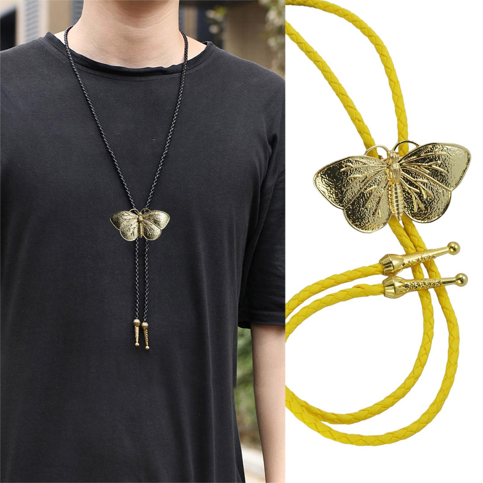 

Женский галстук-бабочка в стиле ковбой-бабочки, плетеный в стиле вестерн, искусственная кожа, галстук-веревка, ювелирное изделие, цепочка для рубашки, американское ожерелье