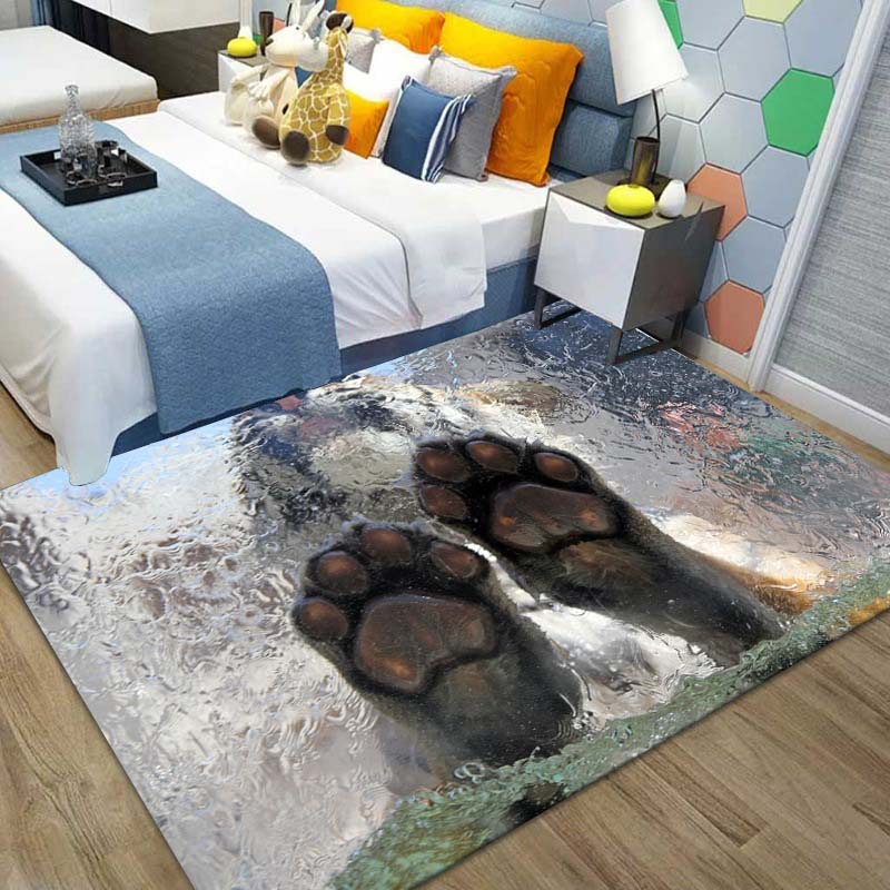 Tiger Print Rug Wild Animal Fur Pattern for Living Room Home Decor Area Rug Skin Fur Luxury Soft Carpet Perfectly In Bedroom