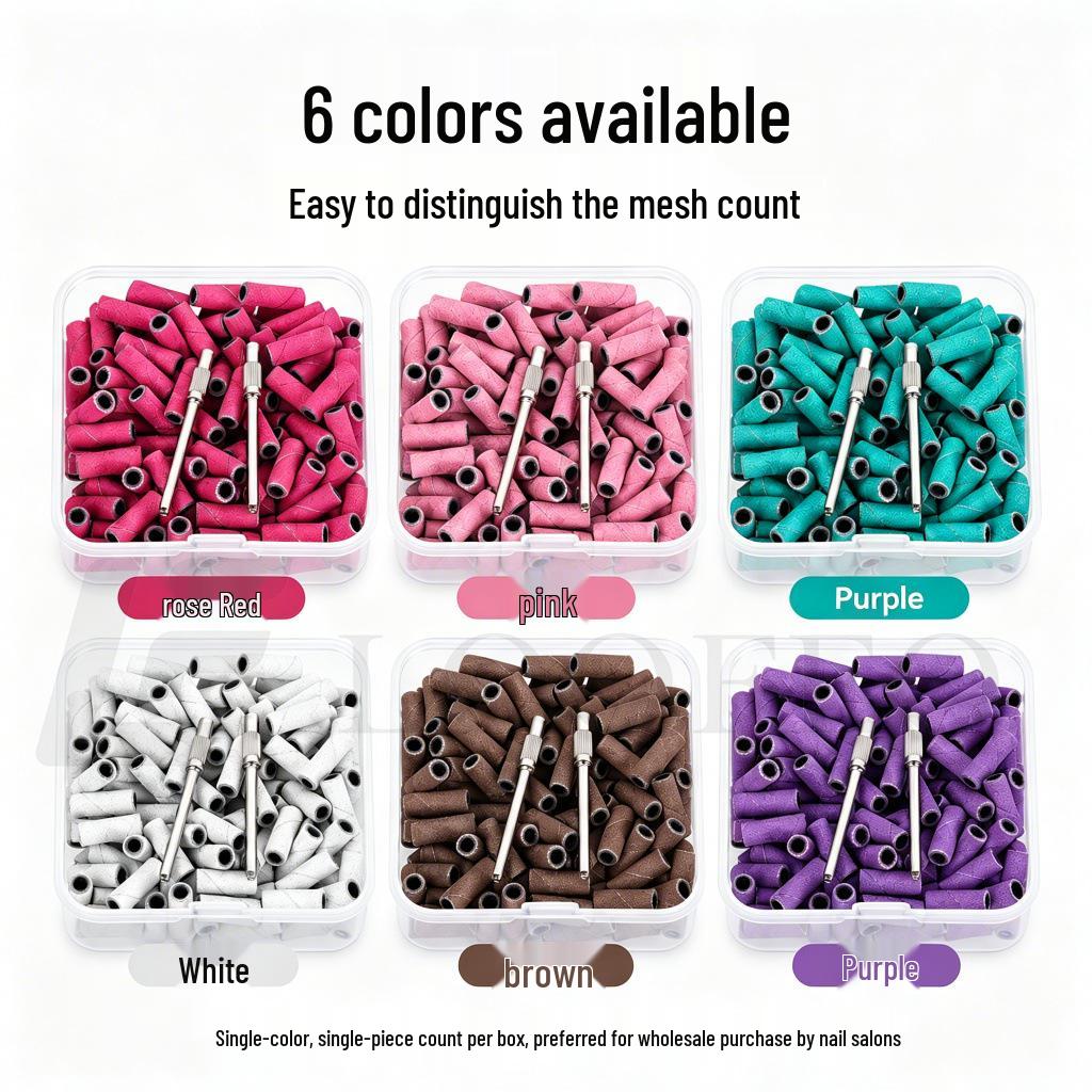 3mm Mini Nail Sanding Bands - 100 Pieces for Manicure & Pedicure, Cuticle & Callus Removal