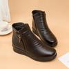 Fashion 2025Winter Women's Ankle Boots Plush Warm Snow Boots Fashion Casual Leather Boots for Women Winter Warm Cotton Shoes Botas Mujer