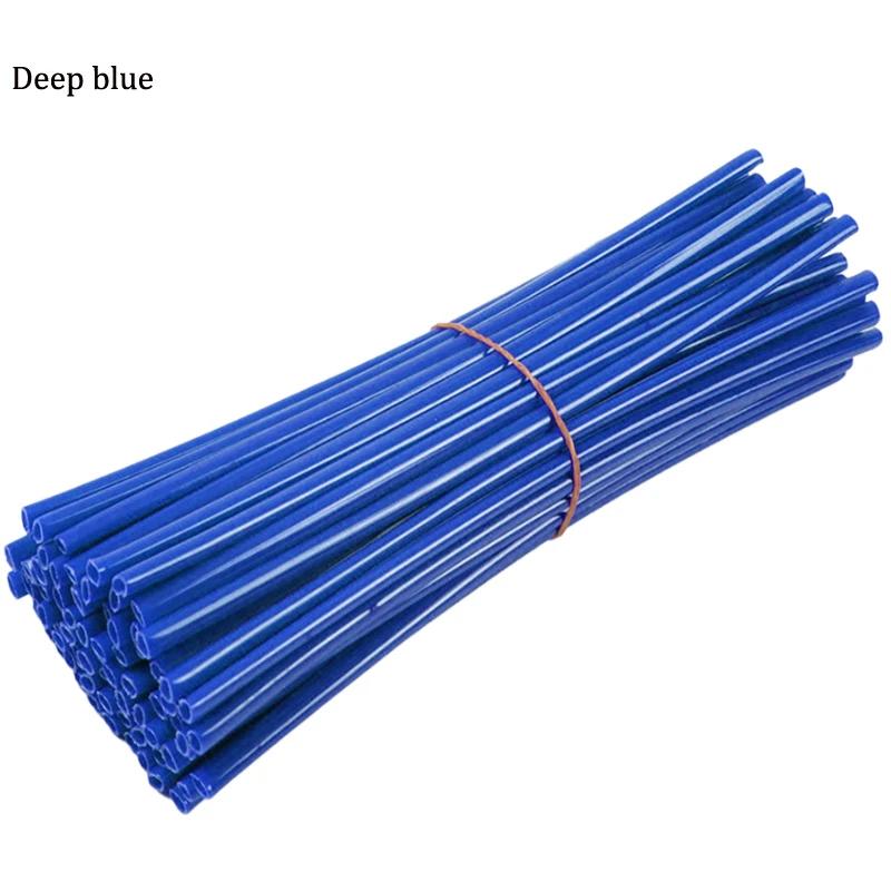 72pcs Bicycle Wheel Spoked Protector Wraps 17/24cm Wheel Rim Spoke Wrap Kit for Motorcycle Bike Color Rims Skin Trim Covers Pipe