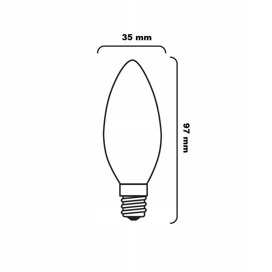 Sada 10X Čirá Svíčková Žárovka Spp 40W E14