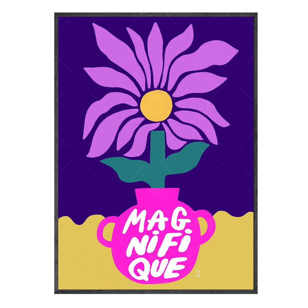 Florale mehrfarbige abstrakte Gartenpflanzen Wandkunst Leinwand Malerei Bild Poster und Drucke Galerie Gang Einzigartige Wohnkultur