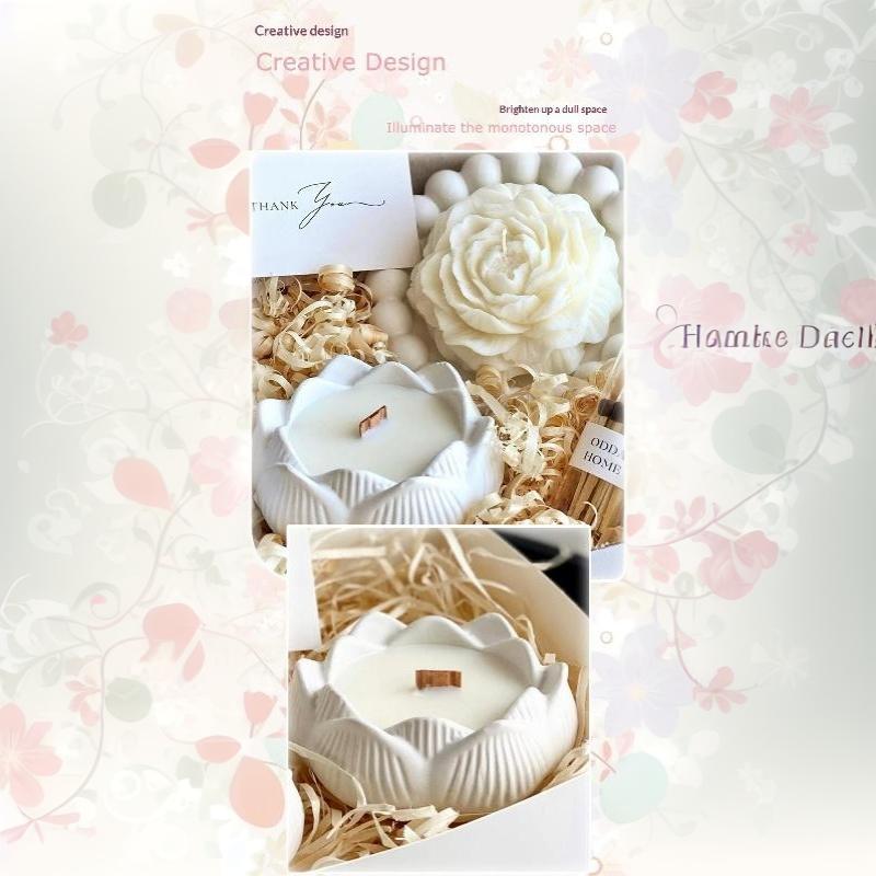 Lotus Kerzenständer Silikonform DIY Handgemachte Aufbewahrungsbox Gips Beton Harz Kerzenhalter Handwerk Gießformen Heimdeko