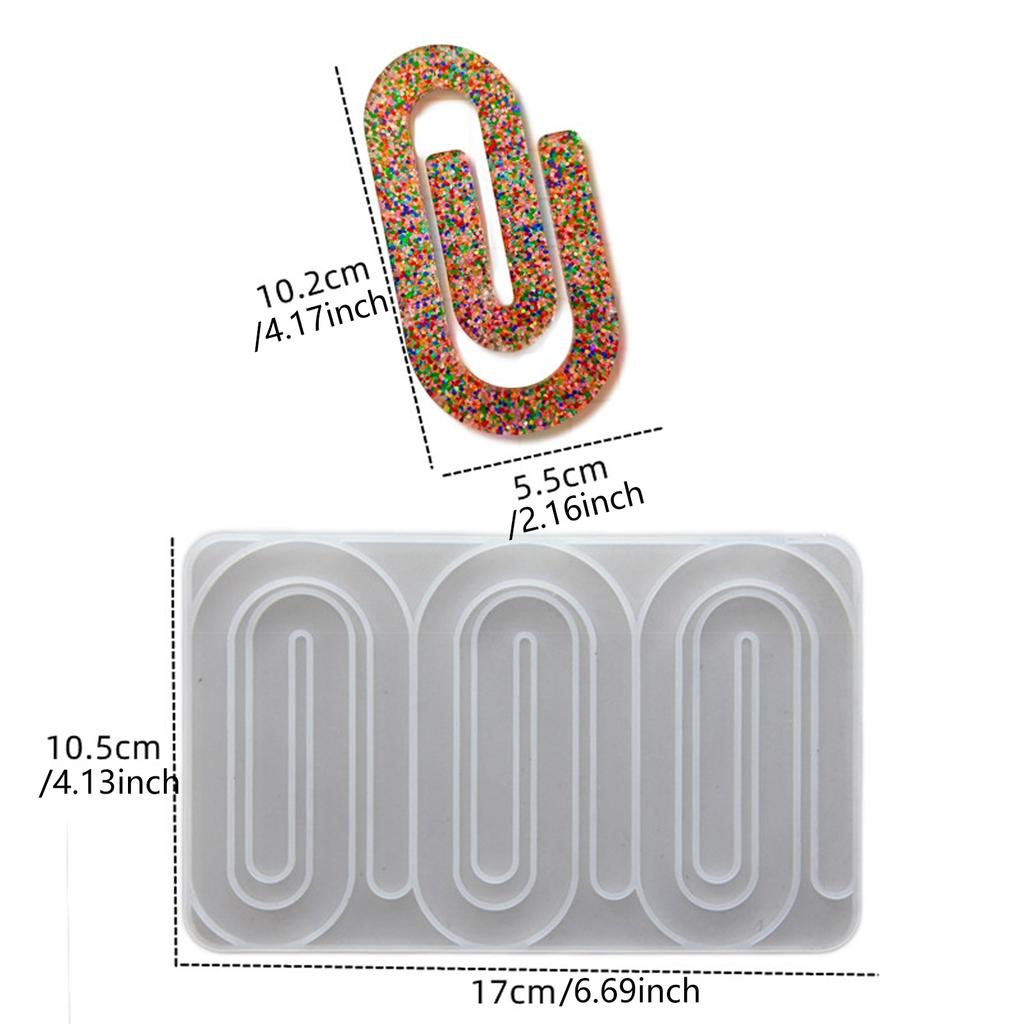 Paperclip Resin Molds Paperclip Silicone Candle Molds for Handmade Candle Soap Chocolate Molds for Cake Fondant Baking