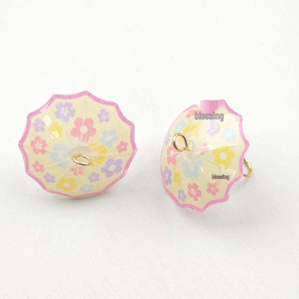 Kolorowy Mini Parasol DIY Akcesoria do Biżuterii na Kolczyki i Wsuwki do Włosów