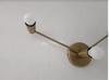 Mid Century Raw Brass Modern Wall Sconces Bedside Reading Lights