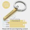 3D Bar Stainless Steel Personalize Keychains Engrave Text Name Date Logo Keyrings Customized Key Chain Rings Christmas Gift P039