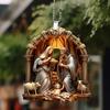  2pcs Quality Wall Art Nativity Scene Pendant For Sophisticated Space Styling