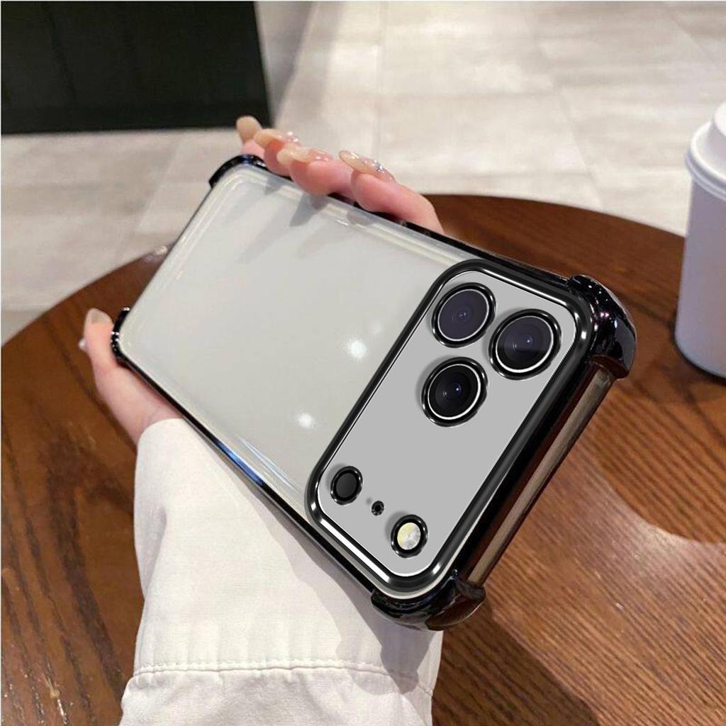 Case for iPhone 17 ProMax,17 Pro Electroplated Color Border Clear Phone Casing Cover
