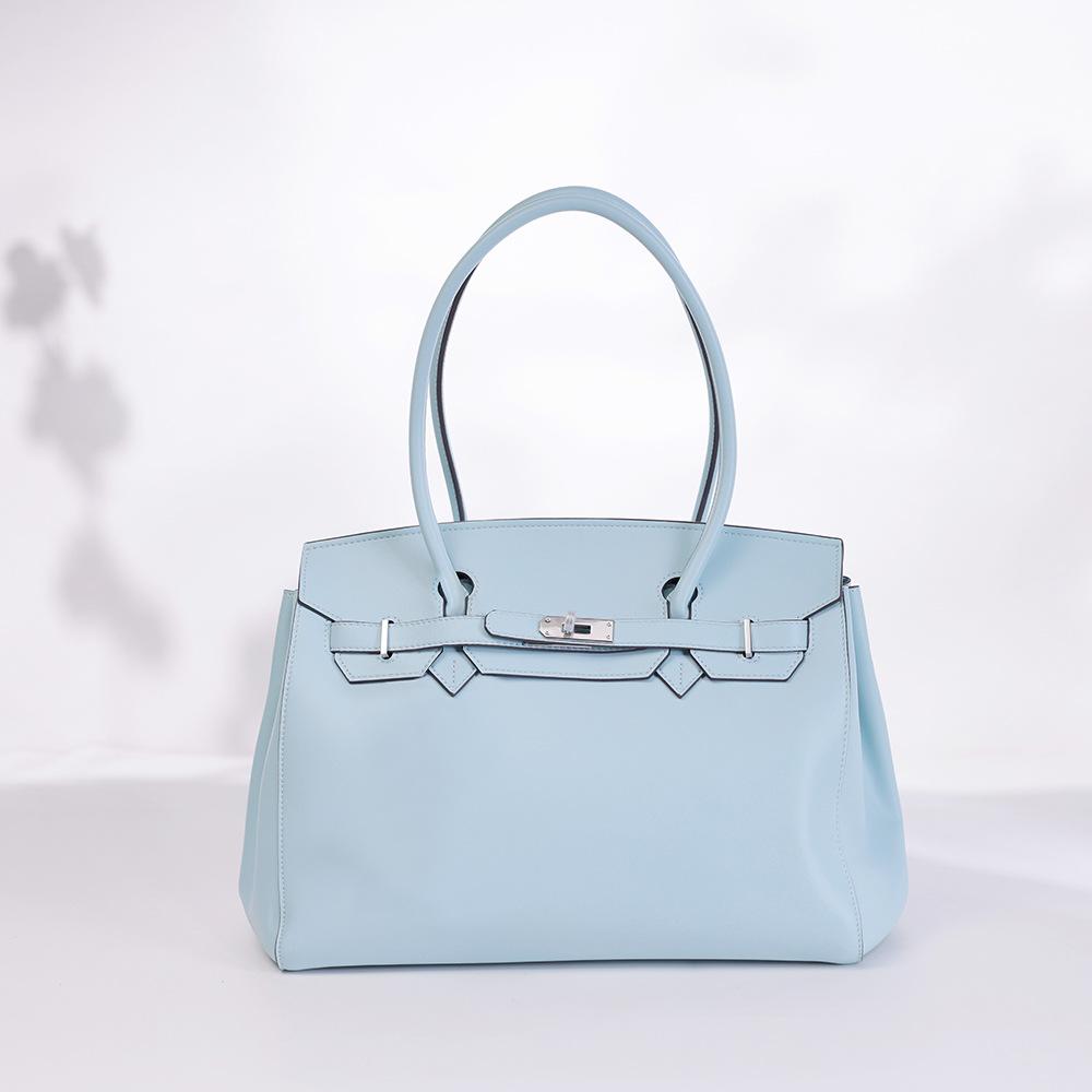 Genuine Leather New Handsome Commuter Shoulder Armpit Bag Large Capacity Cowhide Handbag Funny