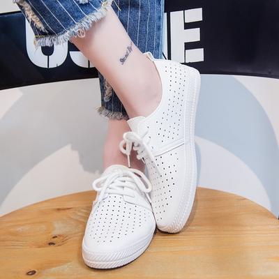 Damskie buty wulkanizowane wycięte PU skórzane oksfordy płaskie buty damskie oddychające białe buty siatkowe tenisówki do biegania mokasyny baletowe