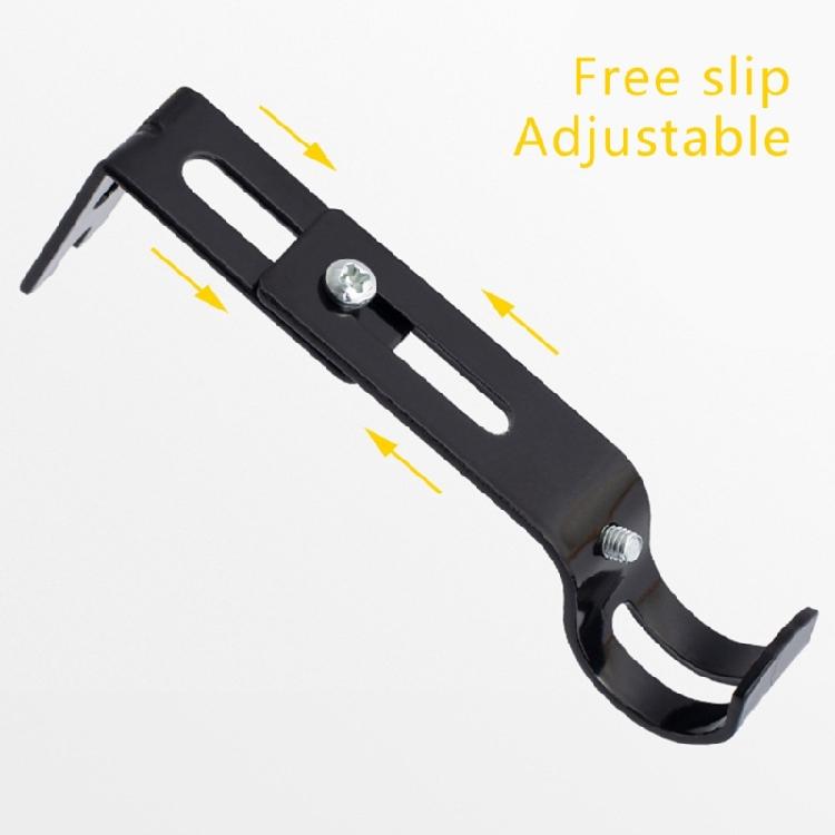 Curtain Rod Anchors, Adjustable Wall Mount Metal Brackets for Secure Drapery Hanging