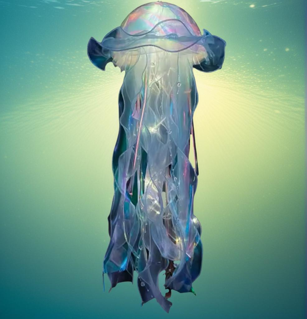 

Colorful Jellyfish Lantern: Handheld Decor for Mermaid & Under-the-Sea Parties.