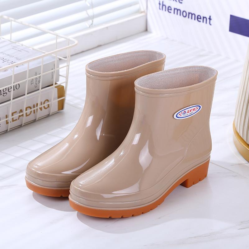 

Fashion cotton water shoes adult rain shoes women s thickened rain boots rainy days fleece thermal rubber shoes overshoes non-slip 41