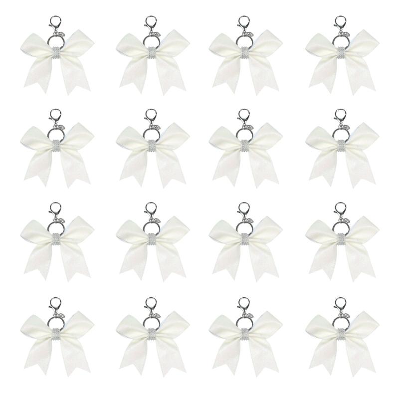 Vielseitiger Cheerleading-Schleifenanhänger Schicker Schlüsselanhänger mit Glitzer und Strasssteinen für Handykette oder Taschendekoration