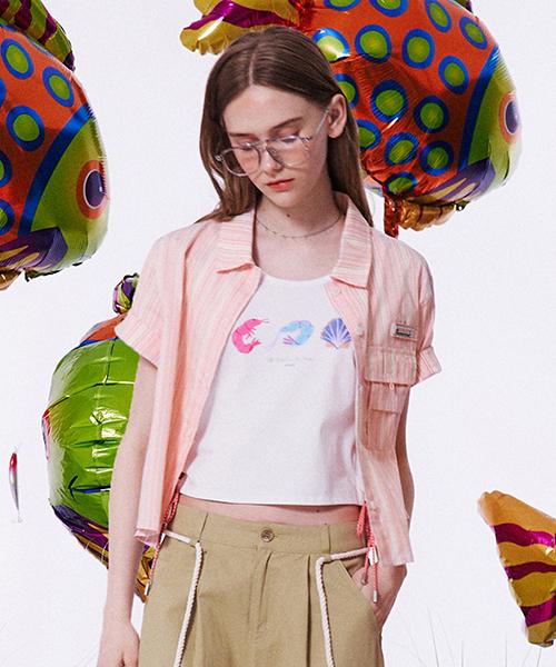 Kirsh Multi-Stripe Short Sleeve Shirt [Pink] 1