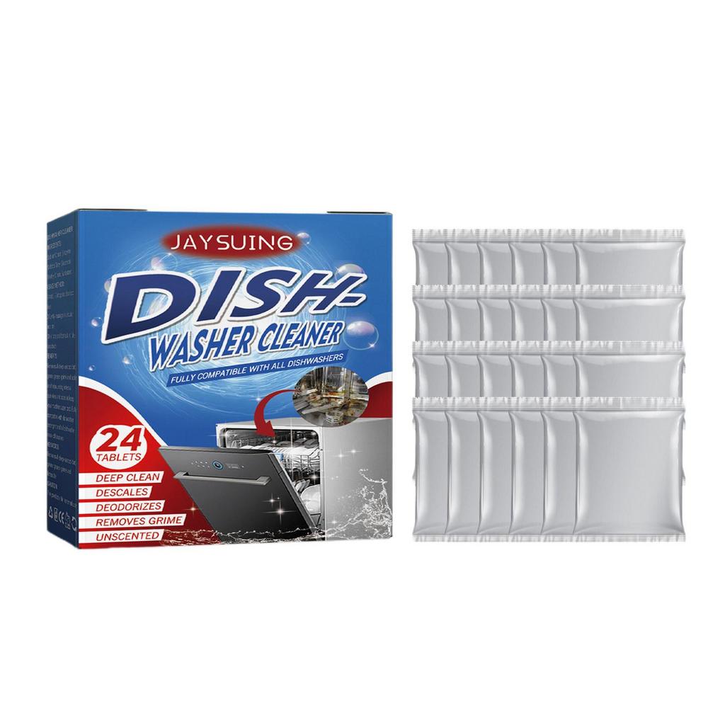 

Natural Dishwasher Cleaner 24 Pack Deep Cleaning Descaler Washing Machine Descaler Deep Cleaning Tablets 24 Tablet Combo 24pcs