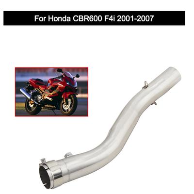 51mm Motorcycle Exhaust Escape Connect Middle Pipe Tube Stainless Steel Slip On For Honda CBR600 F4i 2001-2007
