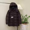 White duck down winter new medium and long puff down jacket women's tide hooded loose thickened small coat