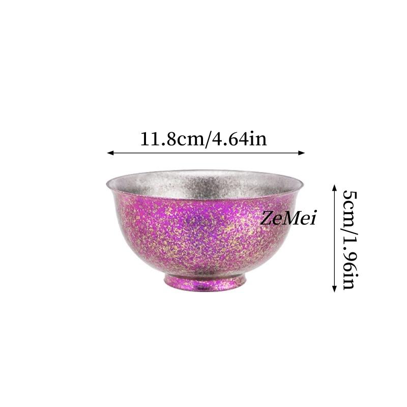 Pure Titanium Double-Wall Bowl Insulated Meal Salad Bowl Bowl Food Restaurant Thickened Shatter-Resistant Titanium Kitchenware