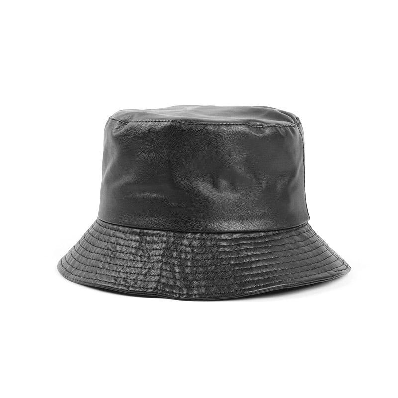 Buy Fashion Pu Bucket Hat Women 