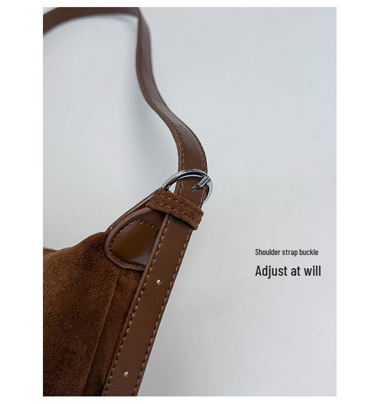 Women's Suede Shoulder Bag: Versatile, Fashionable Crossbody & Underarm Design