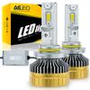 AILEO HB4 LED Headlights for New Vehicle Inspection Super Bright HB4 9006 LED 6500K CSP Heat Free Beam Axis Temperature Pack of Warranty Cars,