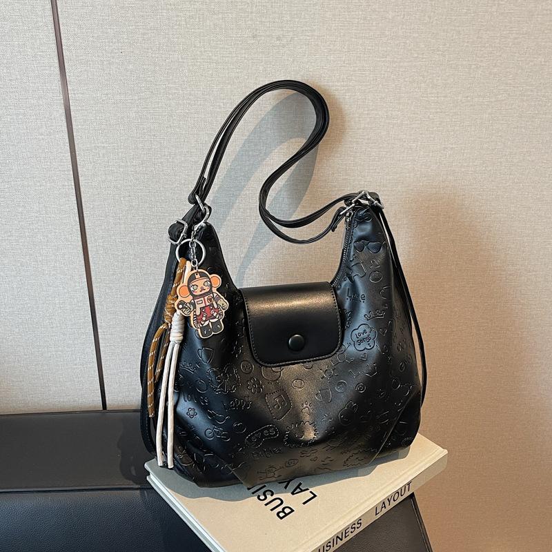 Large Capacity Bag Women's New Versatile Commuter Double Shoulder Back Bag Single Shoulder Tote Bag