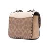 Coach Madison 16 Camellia Color Block Studded Flap Chain Crossbody Bag Small Women bags Beige Multicolor C2462-V5SNE