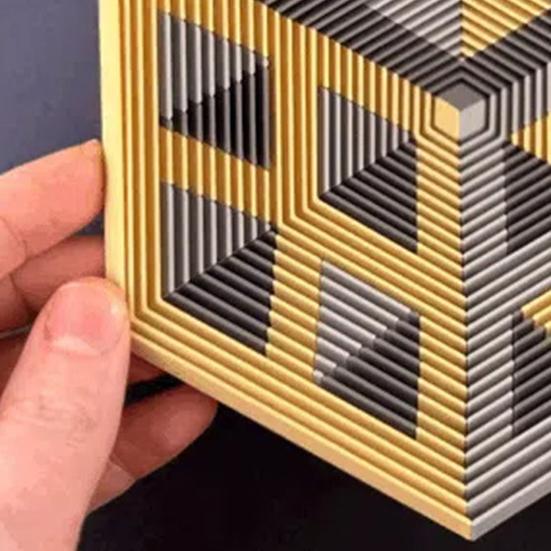 Hexagon Twist Illusion Toy Anxiety Stress Relief 3D Printed Hexagon Fidget Toy Adults Portable Travel Hexagon Decompression Toy