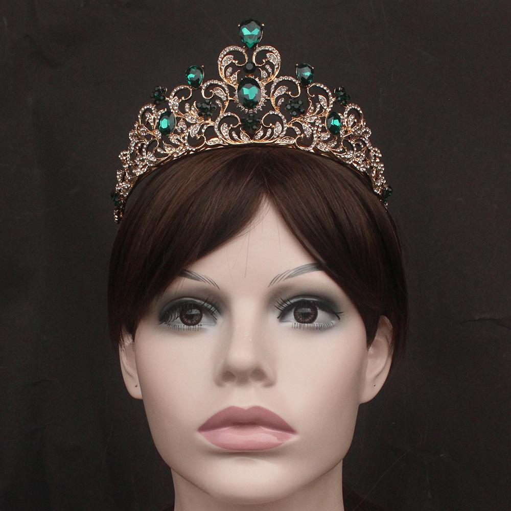 Baroque Crystal Tiaras and Crowns Rhinestone Prom Princess Diadem Women Bridal Wedding Hair Accessories Jewelry Crown Tiara