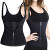Femmes poitrine soutien gilet à glissière taille minceur ventre contrôle Shapewear body