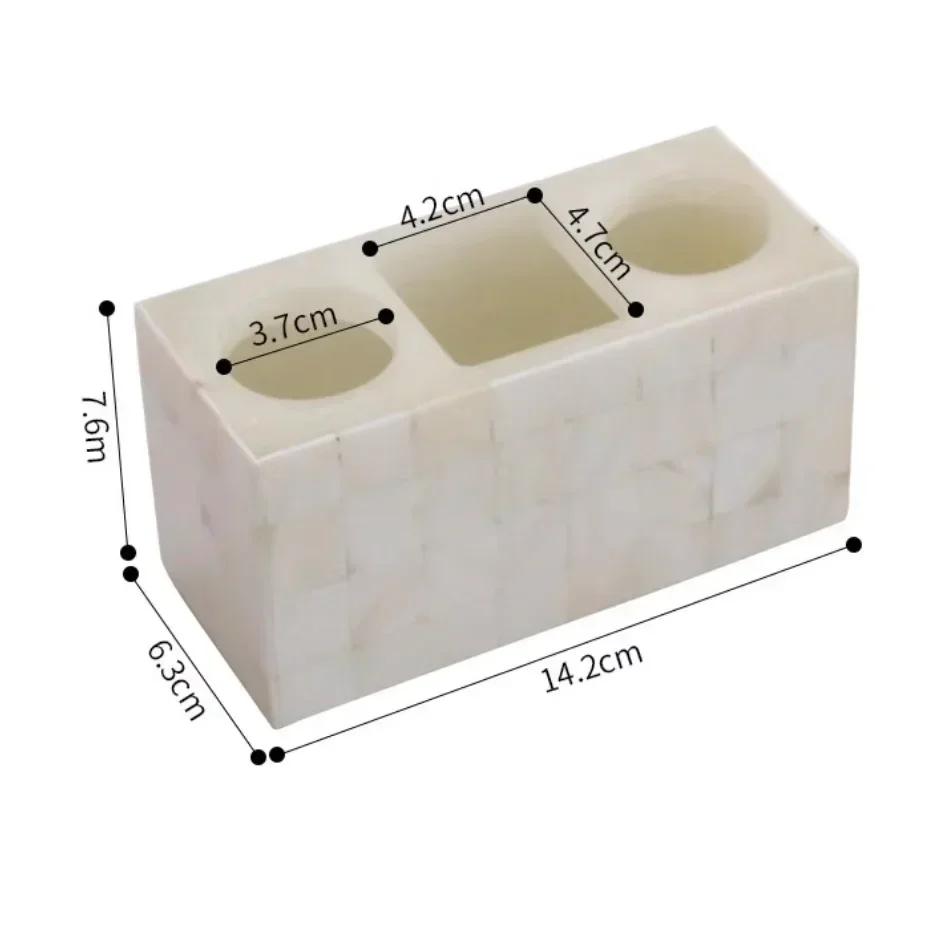 Kreative Muschel Marmor Zahnbürstenhalter Aufbewahrungsregal Haushalt Luxus Modern Aufbewahrungsbecher Badezimmerzubehör