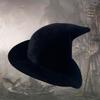 Halloween Party Velvet Witch Hats Party Wide Brim Pointed Hat Accessory Tulle Witch Hat with Star Pendant
