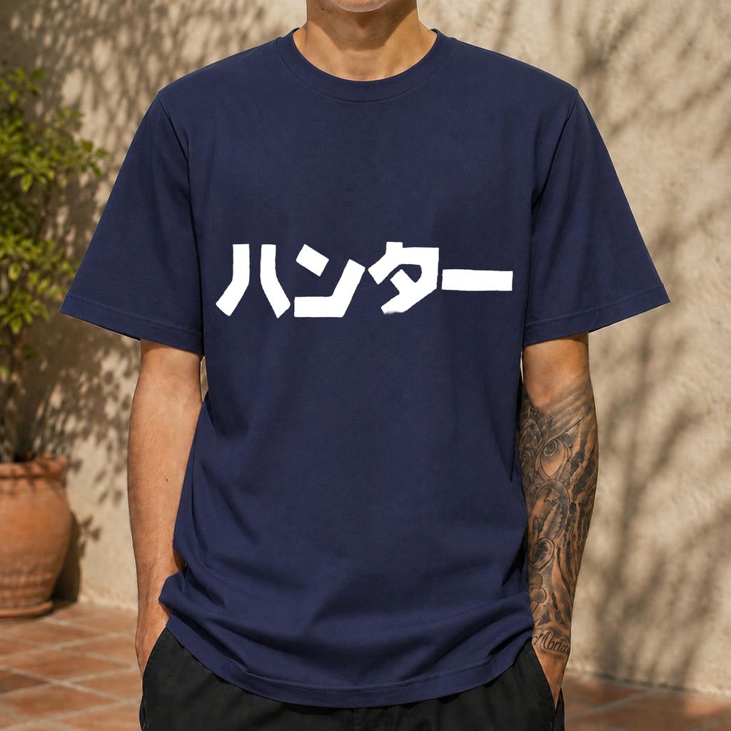 2026 New Pure Cotton Tshirt With Japanese Letter Print Japanese Retro Round Neck Top Casual Short Sleeve