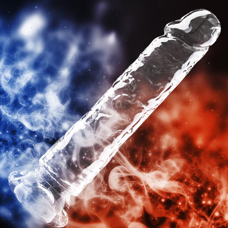Transparent Glass Dildo, Realistic Penis for Women, Automatic Masturbator Sex Toy, Adult Erotic Product