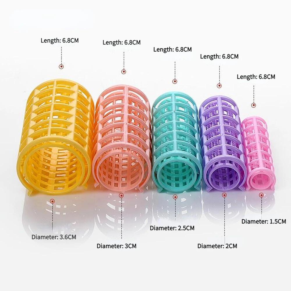 Plastic 6/8/10/12/14Pcs No Heat Heatless Hair Curler Hair Rollers Lazy Curls Root Perm Rods Bangs Curling Rod Hair Styling Tool