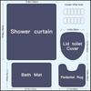 4Pcs Luxury  Christmas Snowscape Shower Curtain Sets for Bathroom Non-Slip Bathroom Rugs Lid Toilet Cover Bath Mat