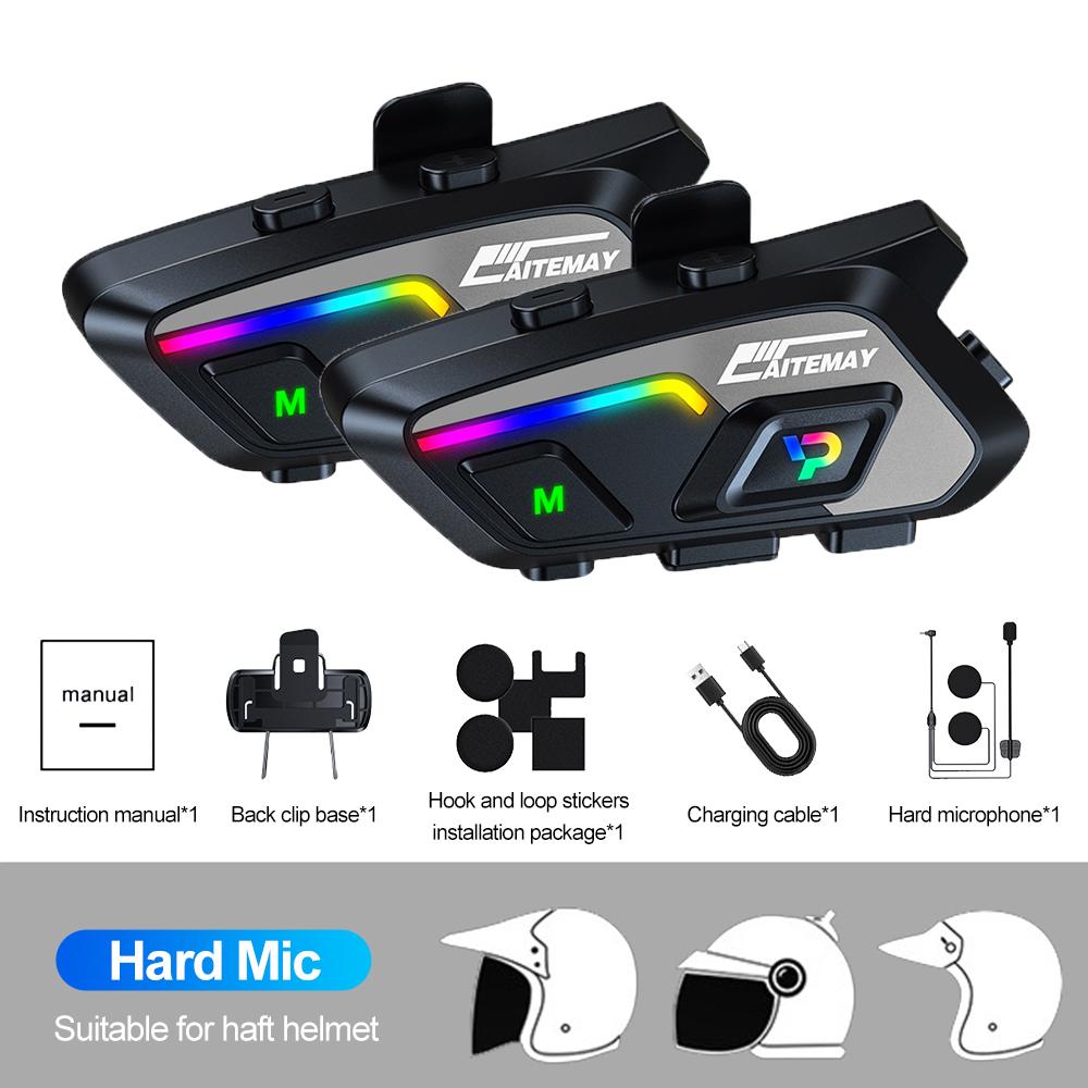 P20 Bluetooth 5.3 Motorcycle Helmet Headset Music Interphone Cycling Bluetooth Headset Waterproof 300m Intercomunicador Speaker Earphone