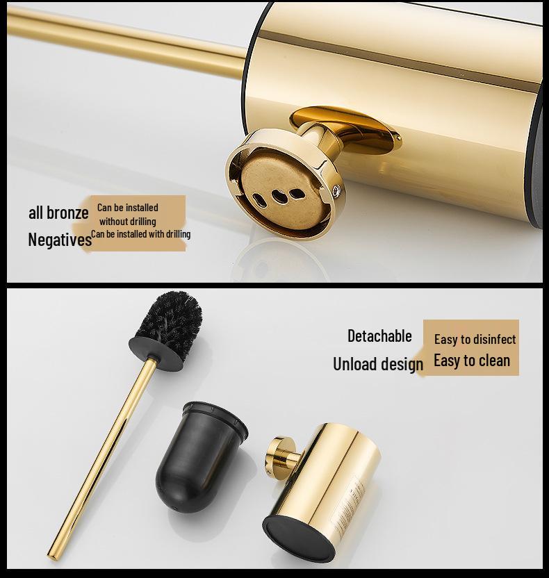 Nerezová ocel Stojací sada WC štětky - Štětka pro čištění bez mrtvého úhlu