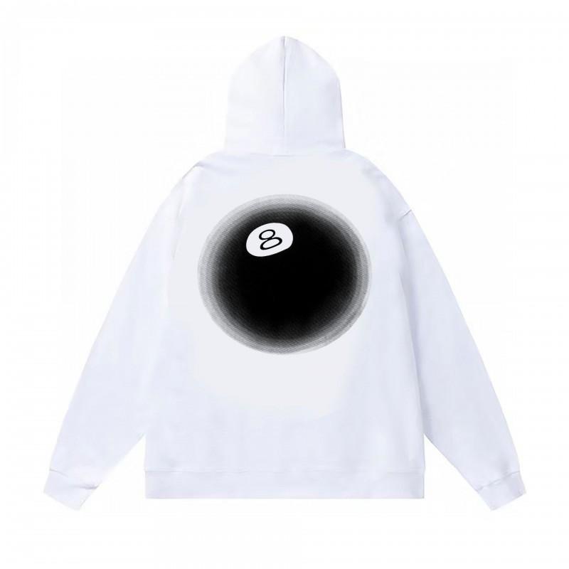 Classic Print Hooded Sweatshirt Teens Unisex Loose Fit Cotton Pullover Streetwear
