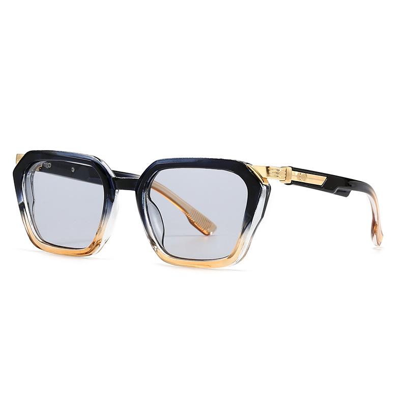 New Fashion Dark Black Trending Shades Outdoor Square High Quality Men Vintage Gradient Sunglasses Uv400 Women Sun Glasses