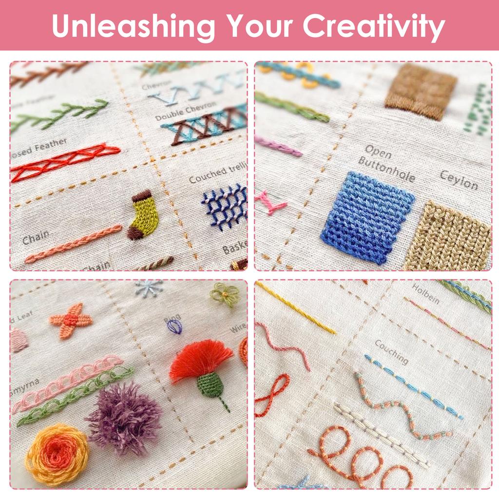 DIY Embroidery Sewing Book Beginners Home Travel Use Handmade Sewing Pattern Set With Needle Thread Tool Lift Your Sewing Skill